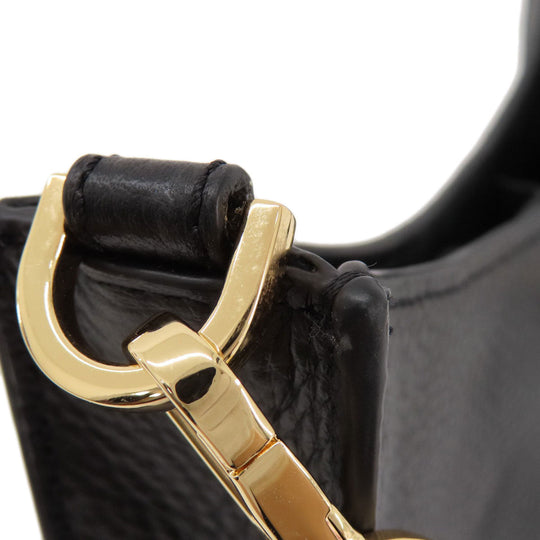 MICHAEL KORS Shoulder Bag leather black logo Women Used Authentic