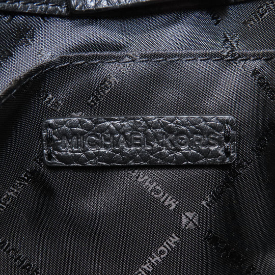 MICHAEL KORS Shoulder Bag leather black logo Women Used Authentic