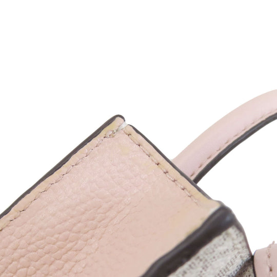 MICHAEL KORS Handbag PVC white MK Signature 2WAY Women Used Authentic