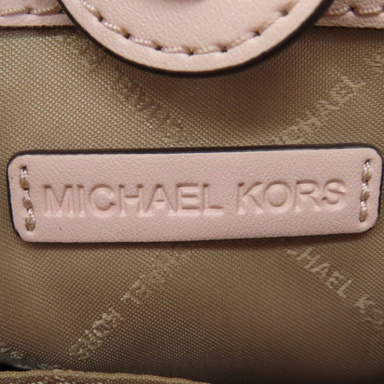 MICHAEL KORS Handbag PVC white MK Signature 2WAY Women Used Authentic