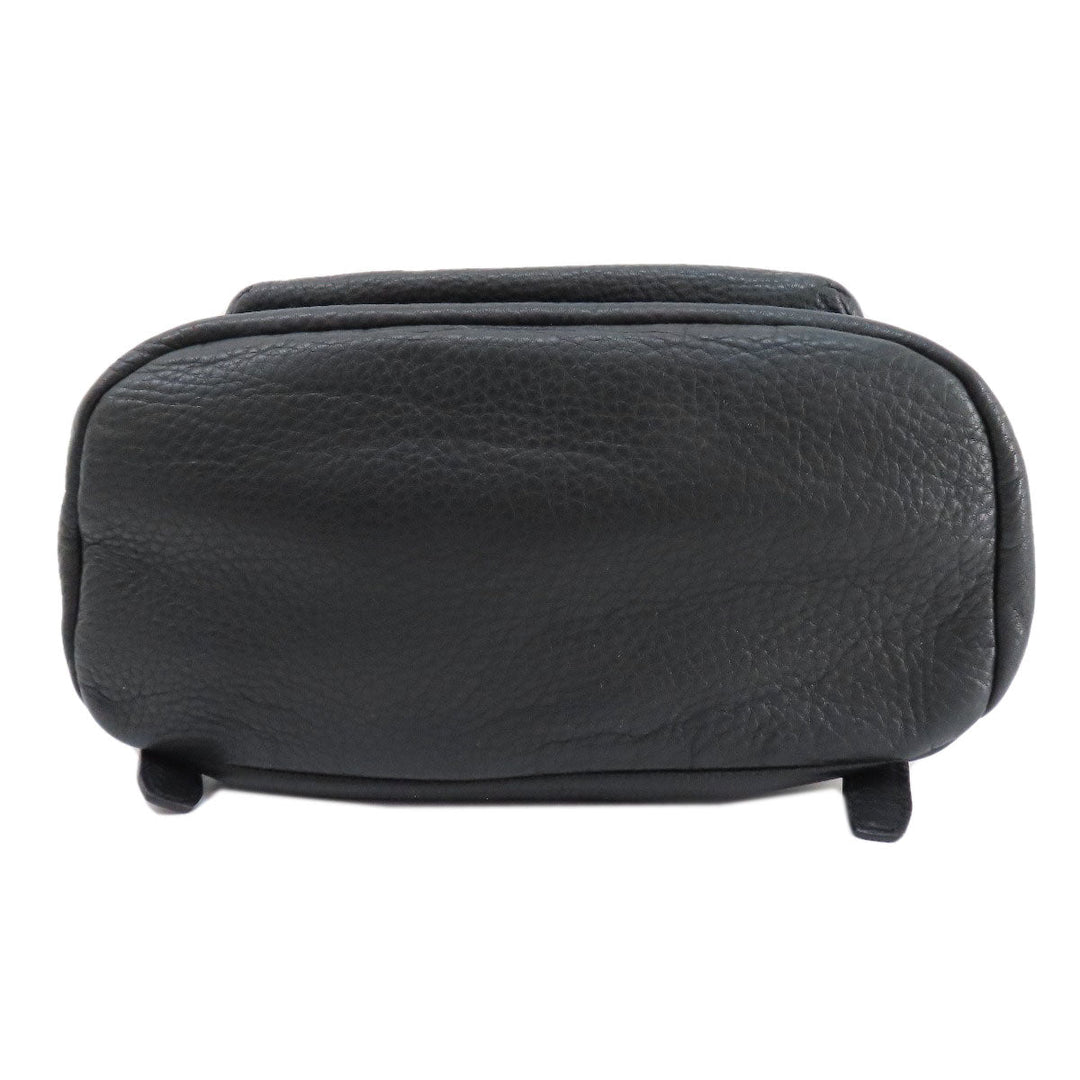 MICHAEL KORS Backpack leather black logo Women Used Authentic