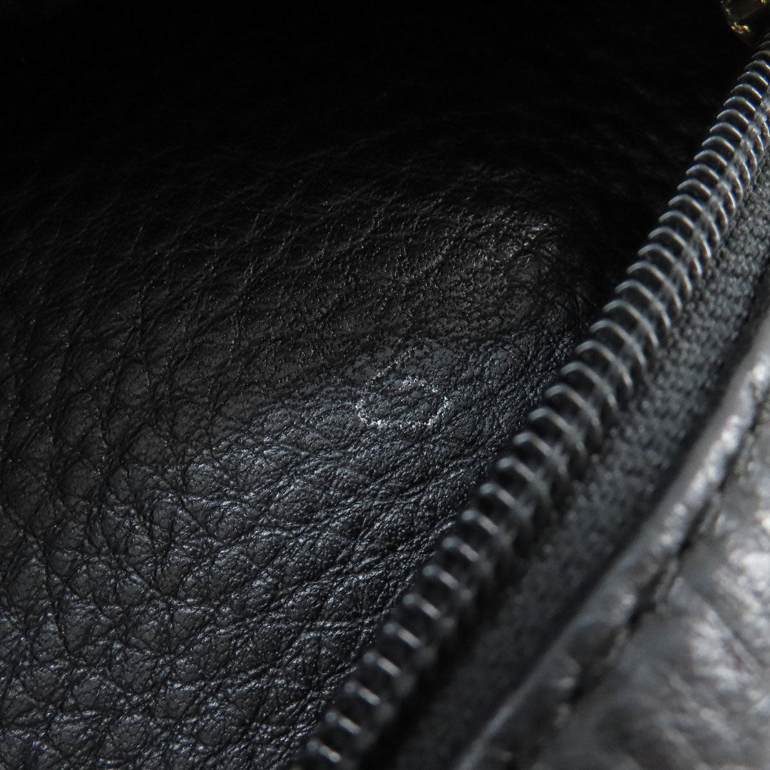 MICHAEL KORS Backpack leather black logo Women Used Authentic