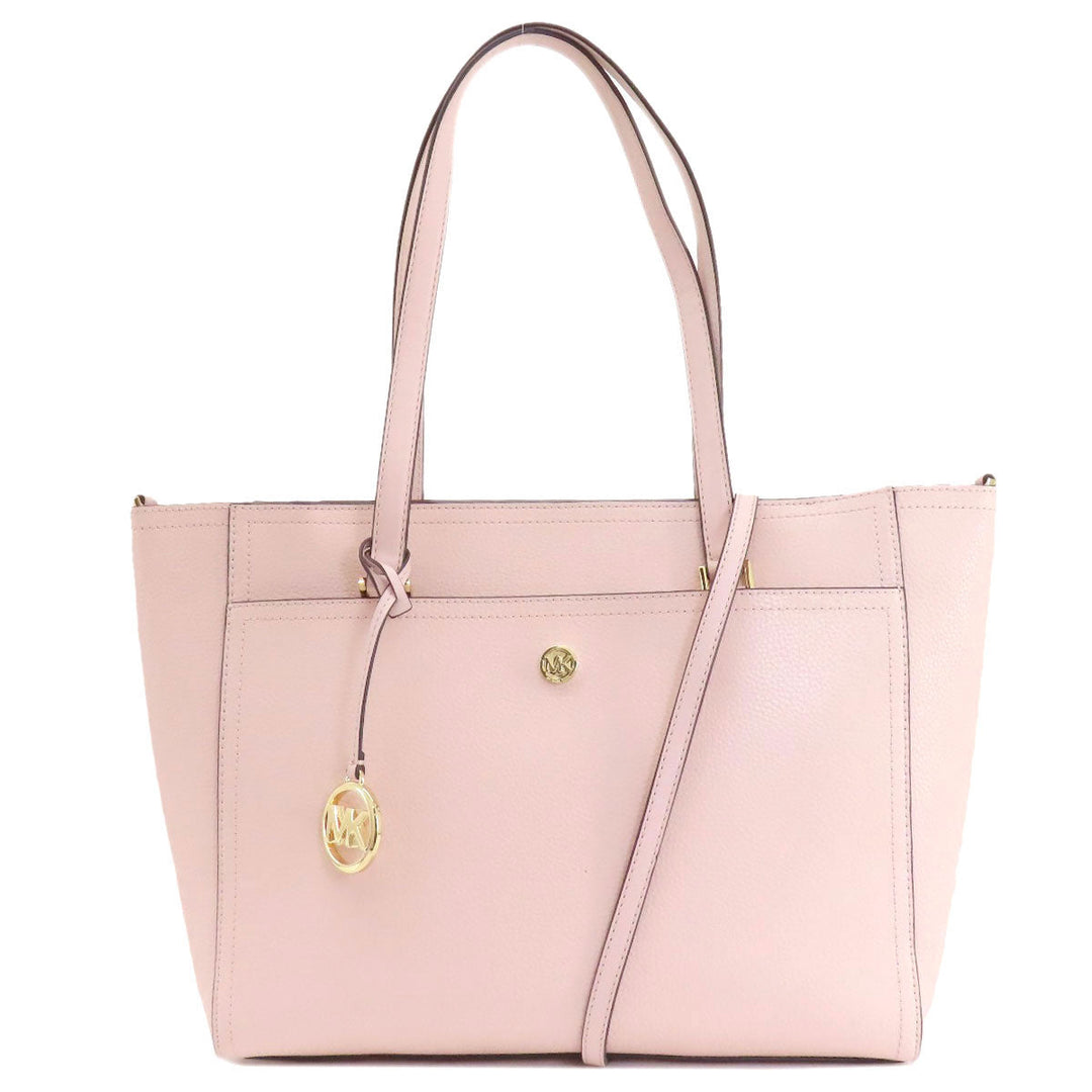 MICHAEL KORS Tote Bag leather pink 2WAY Women Used Authentic