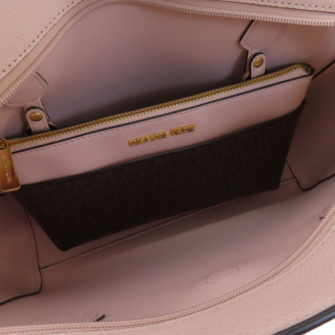 MICHAEL KORS Tote Bag leather pink 2WAY Women Used Authentic