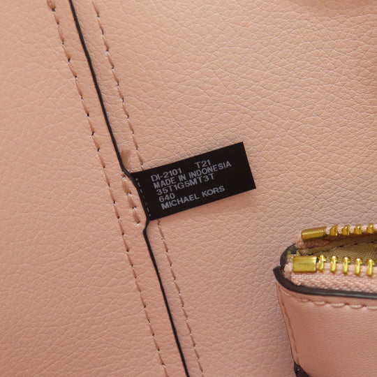 MICHAEL KORS Tote Bag leather pink 2WAY Women Used Authentic