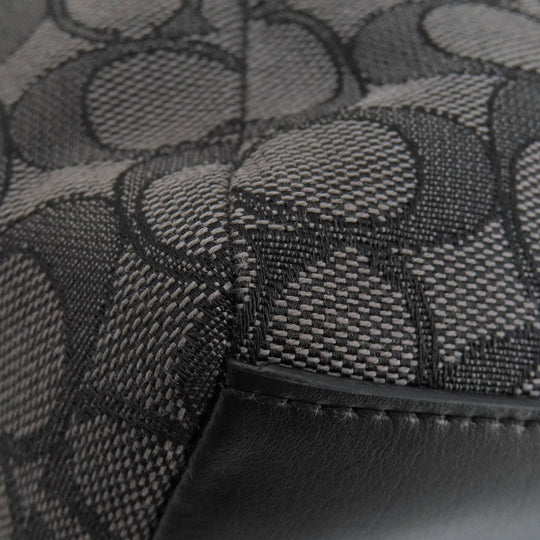 COACH Handbag F57830 canvas gray Signature 2WAY Women Used Authentic