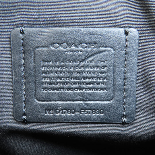 COACH Handbag F57830 canvas gray Signature 2WAY Women Used Authentic