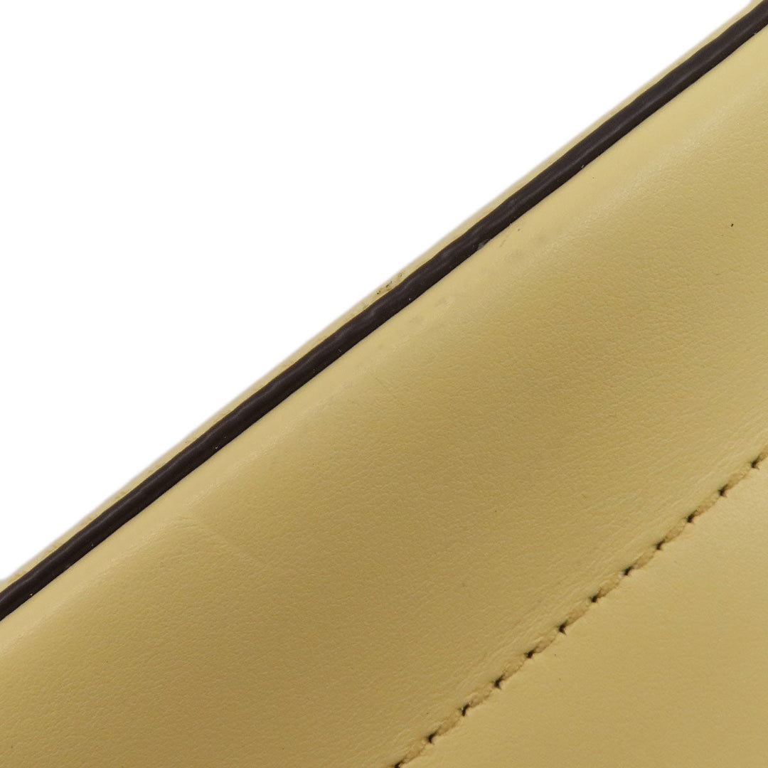 MICHAEL KORS Shoulder Bag leather yellow Long shoulder Women Used Authentic