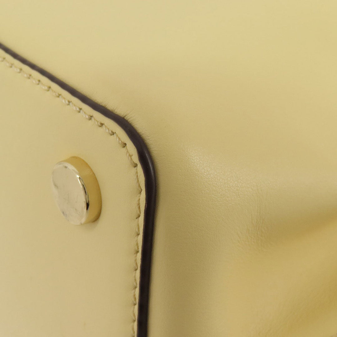 MICHAEL KORS Shoulder Bag leather yellow Long shoulder Women Used Authentic