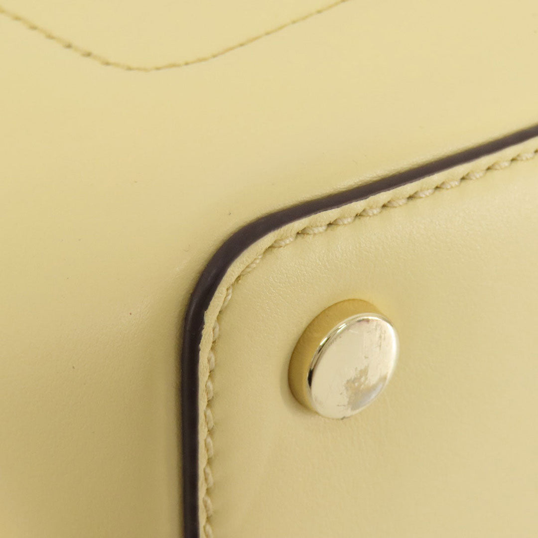 MICHAEL KORS Shoulder Bag leather yellow Long shoulder Women Used Authentic