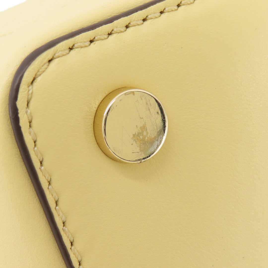 MICHAEL KORS Shoulder Bag leather yellow Long shoulder Women Used Authentic