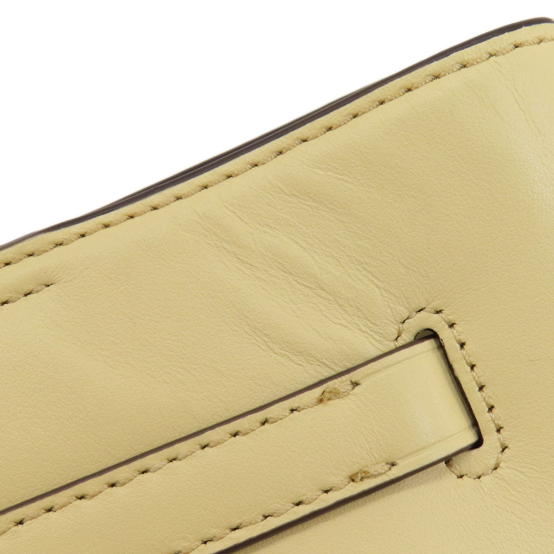 MICHAEL KORS Shoulder Bag leather yellow Long shoulder Women Used Authentic
