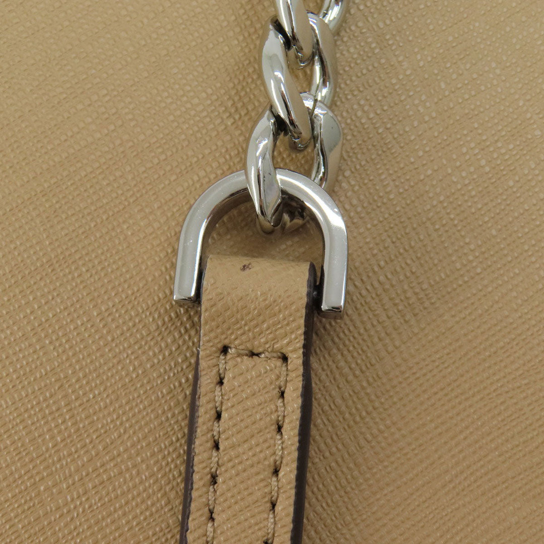 MICHAEL KORS Shoulder Bag PVC beige logo ChainShoulder Women Used Authentic