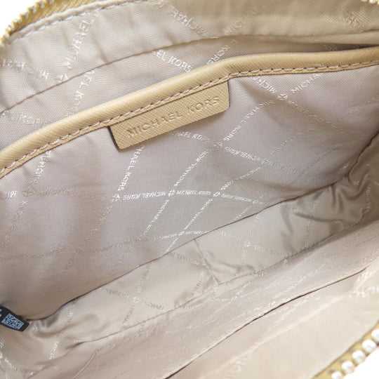 MICHAEL KORS Shoulder Bag PVC beige logo ChainShoulder Women Used Authentic