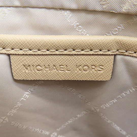MICHAEL KORS Shoulder Bag PVC beige logo ChainShoulder Women Used Authentic