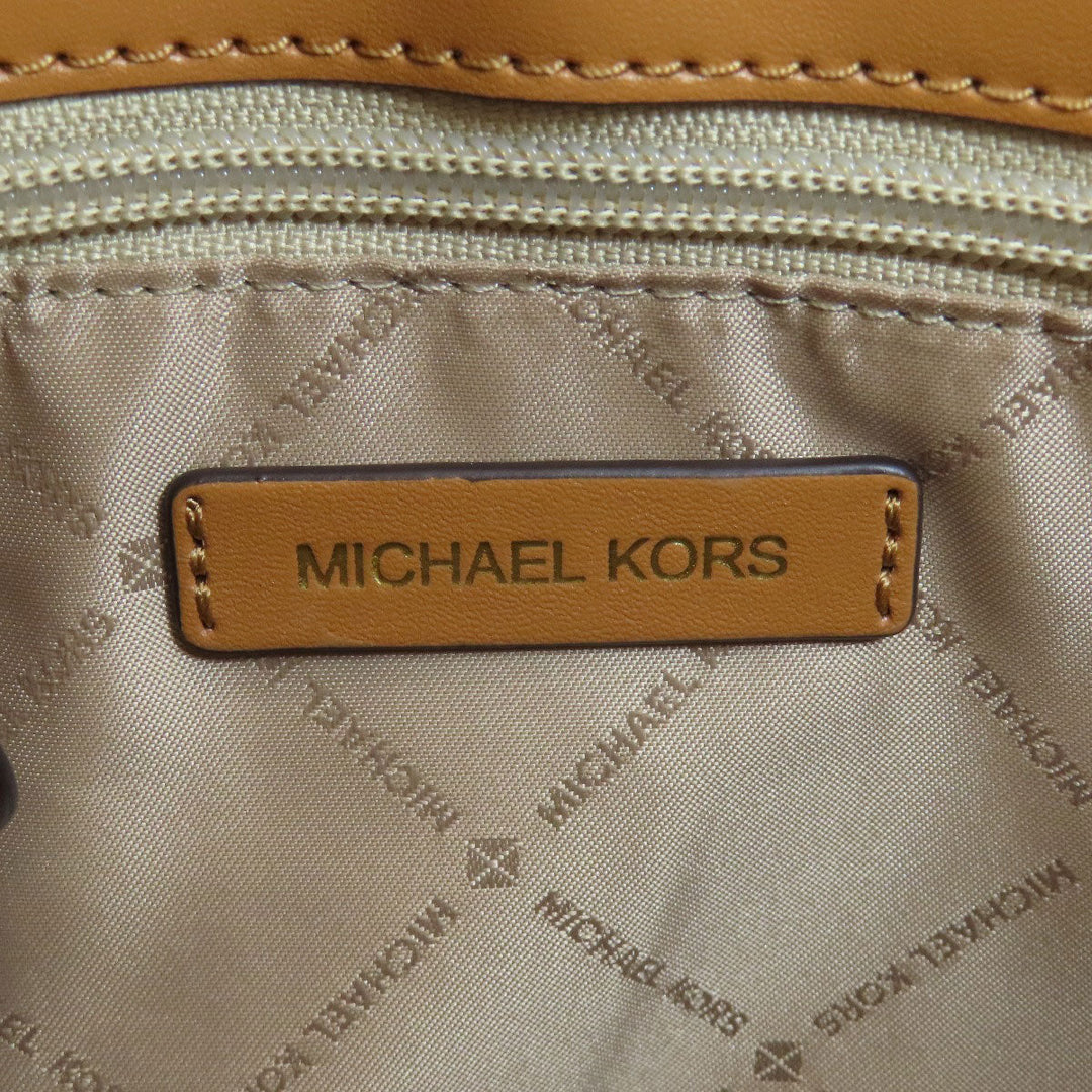MICHAEL KORS Handbag PVC Brown Emilia 2WAY Women Used Authentic