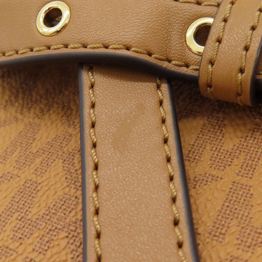 MICHAEL KORS Handbag PVC Brown Emilia 2WAY Women Used Authentic