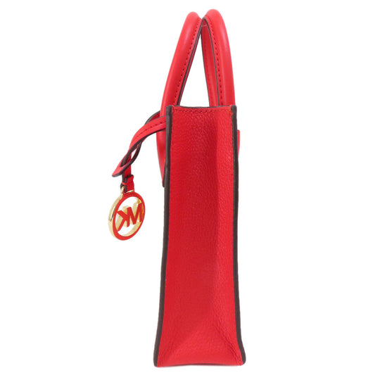 MICHAEL KORS Handbag PVC Red logo 2WAY Women Used Authentic