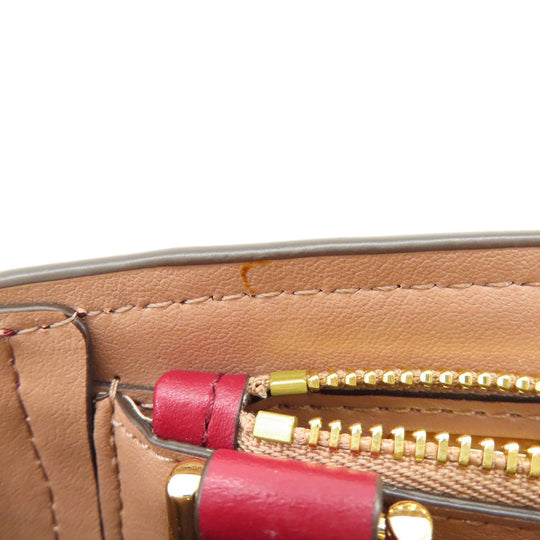 MICHAEL KORS Handbag leather Red 2WAY Women Used Authentic