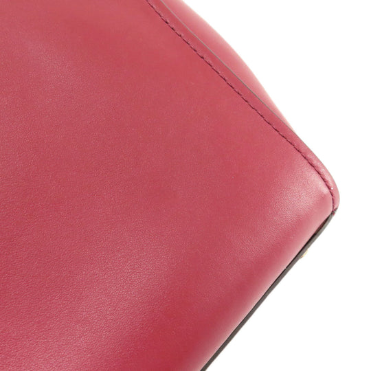 MICHAEL KORS Handbag leather Red 2WAY Women Used Authentic