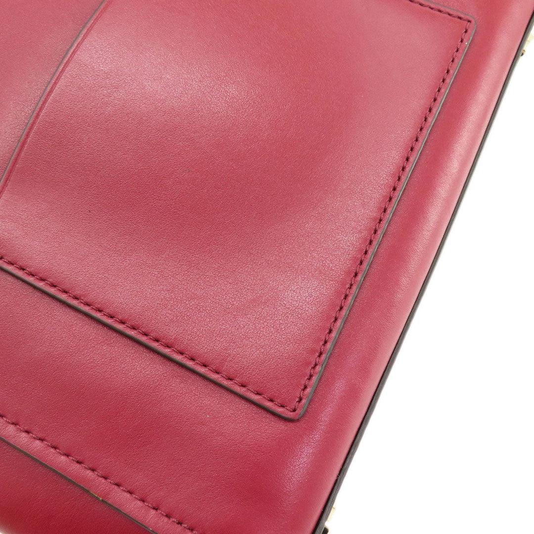 MICHAEL KORS Handbag leather Red 2WAY Women Used Authentic
