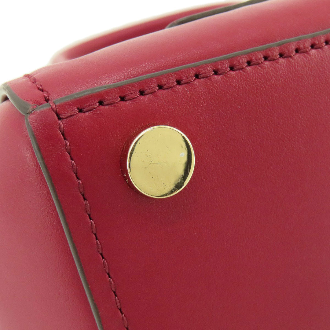 MICHAEL KORS Handbag leather Red 2WAY Women Used Authentic
