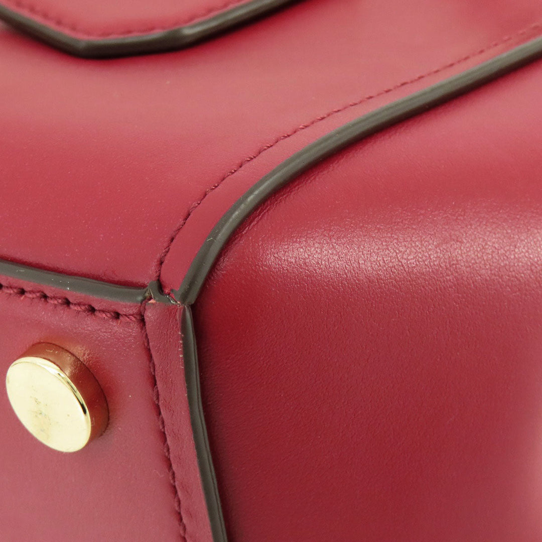 MICHAEL KORS Handbag leather Red 2WAY Women Used Authentic