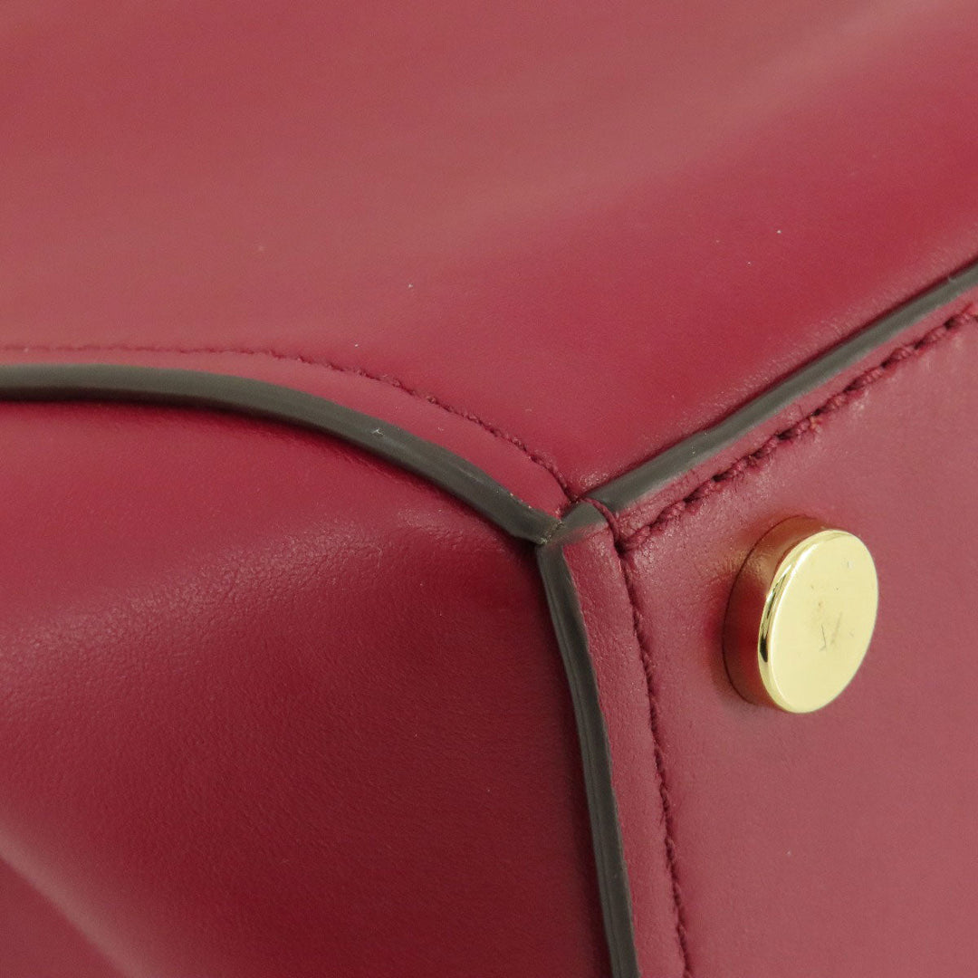 MICHAEL KORS Handbag leather Red 2WAY Women Used Authentic