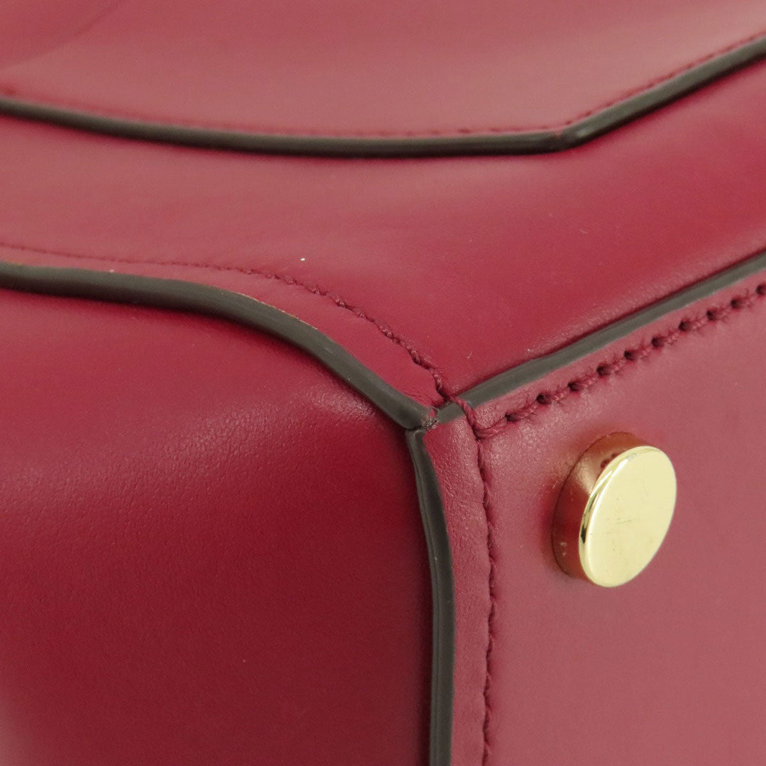MICHAEL KORS Handbag leather Red 2WAY Women Used Authentic