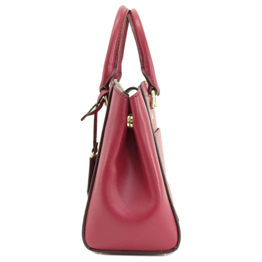 MICHAEL KORS Handbag leather Red 2WAY Women Used Authentic