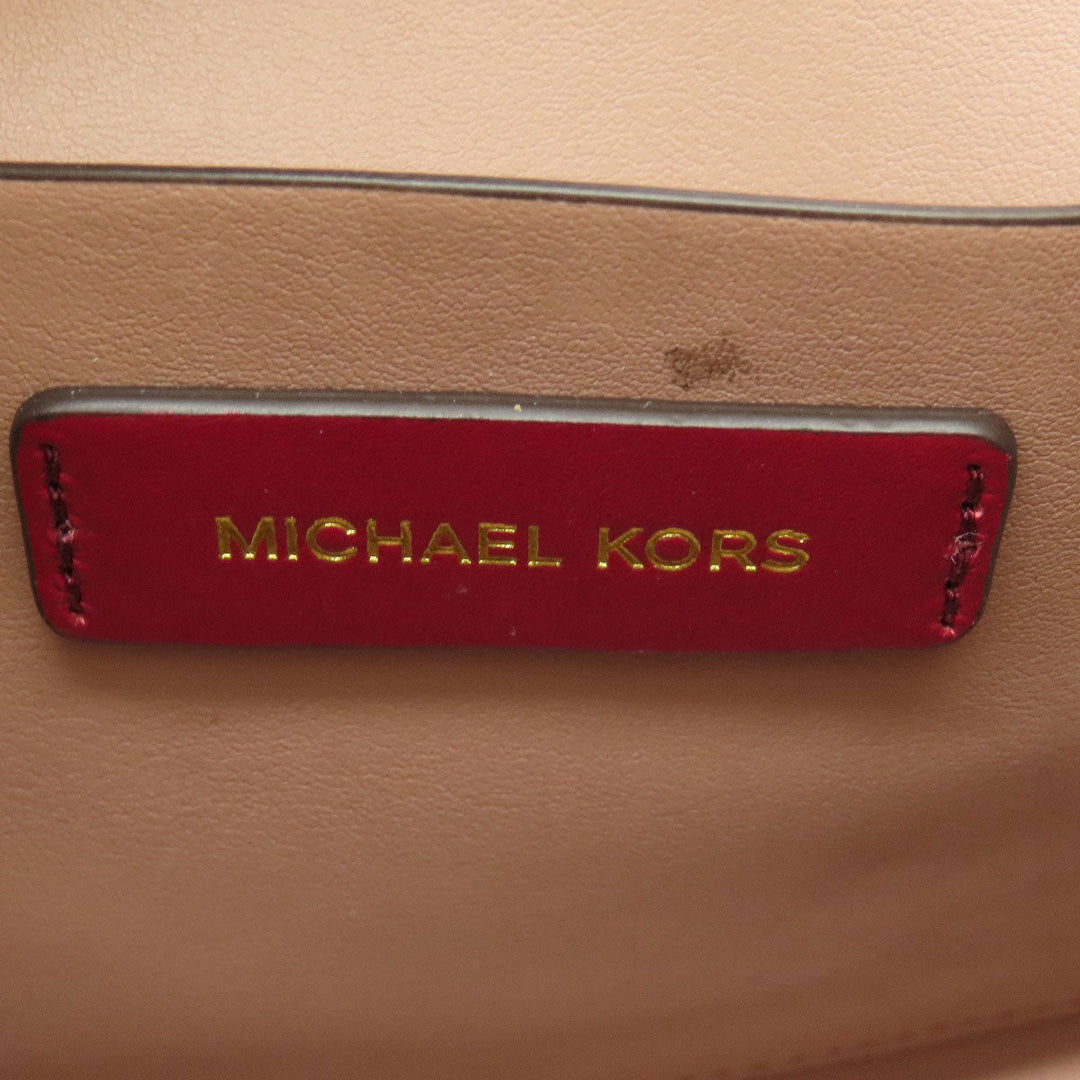 MICHAEL KORS Handbag leather Red 2WAY Women Used Authentic