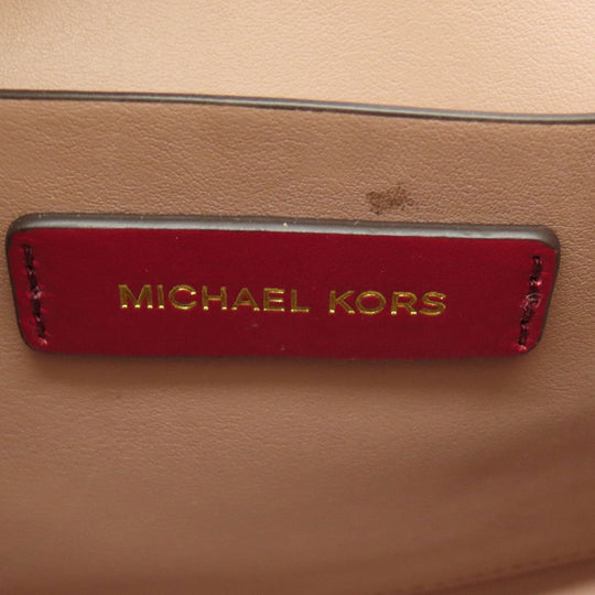 MICHAEL KORS Handbag leather Red 2WAY Women Used Authentic