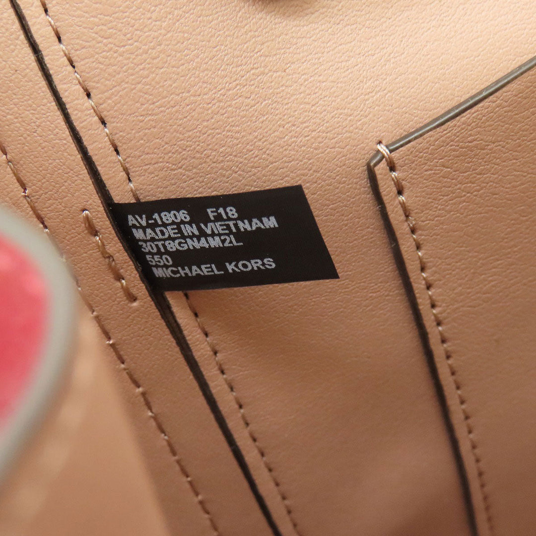 MICHAEL KORS Handbag leather Red 2WAY Women Used Authentic