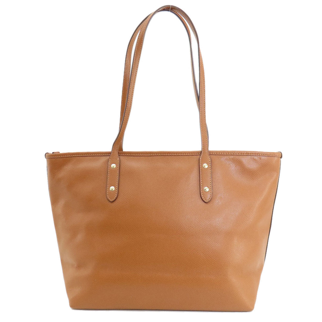 COACH Tote Bag F36875 PVC Brown logo