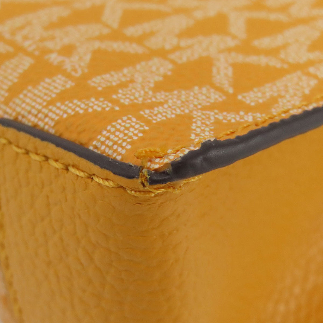 MICHAEL KORS Handbag PVC Orange MK Signature 2WAY Women Used Authentic