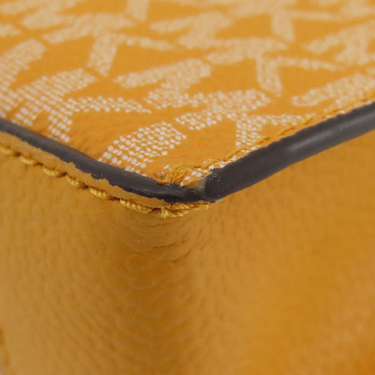 MICHAEL KORS Handbag PVC Orange MK Signature 2WAY Women Used Authentic