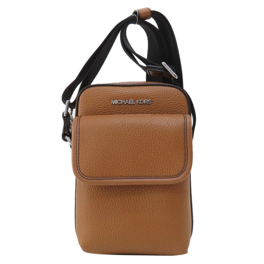 MICHAEL KORS Shoulder Bag leather Brown logo Women Used Authentic