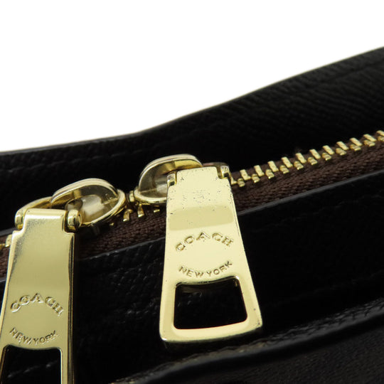 COACH Tote Bag F79987 PVC Brown Signature Women Used Authentic