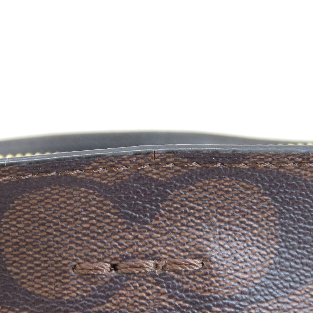 COACH Tote Bag F79987 PVC Brown Signature Women Used Authentic