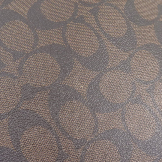 COACH Tote Bag F79987 PVC Brown Signature Women Used Authentic