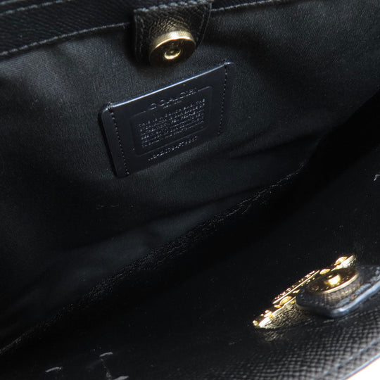 COACH Tote Bag F79987 PVC Brown Signature Women Used Authentic