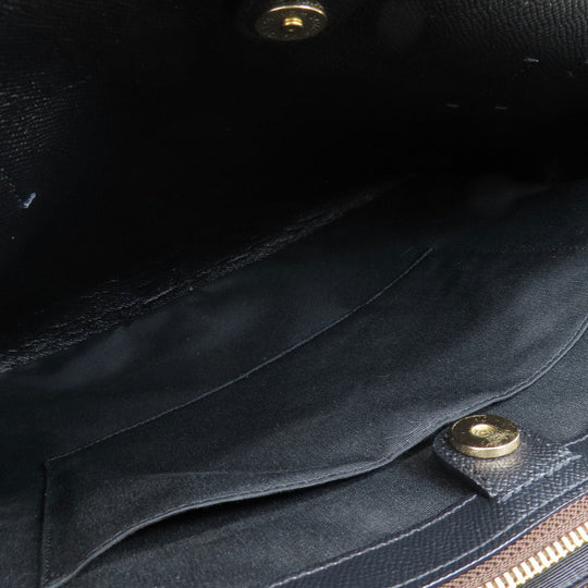 COACH Tote Bag F79987 PVC Brown Signature Women Used Authentic