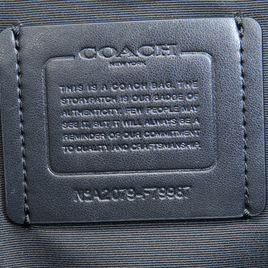 COACH Tote Bag F79987 PVC Brown Signature Women Used Authentic