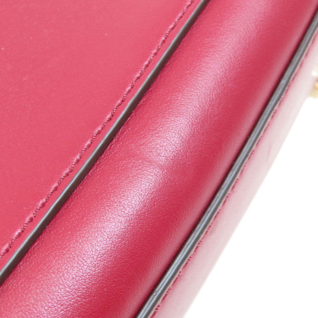 MICHAEL KORS Handbag leather Red 2WAY Women Used Authentic