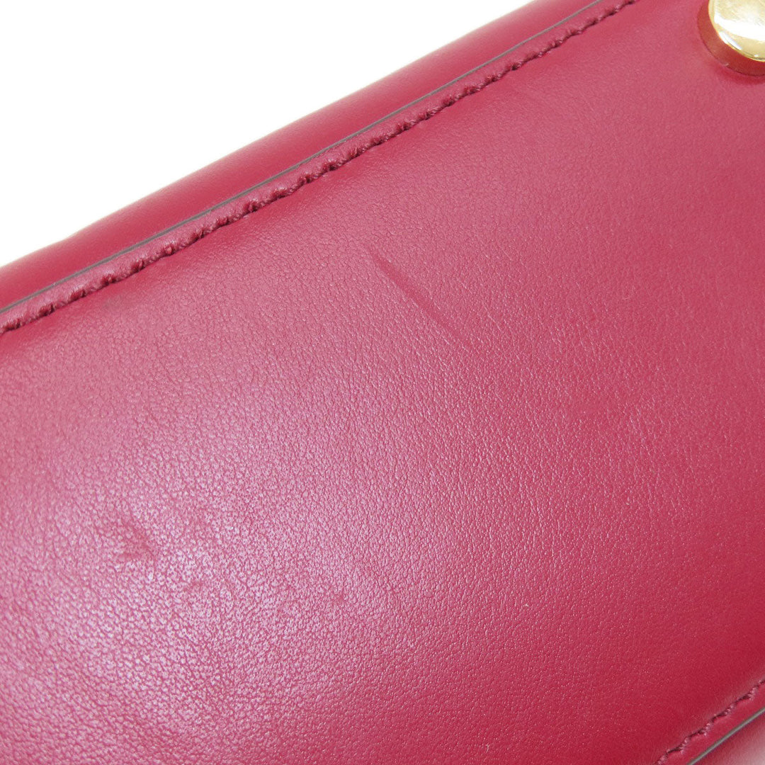 MICHAEL KORS Handbag leather Red 2WAY Women Used Authentic