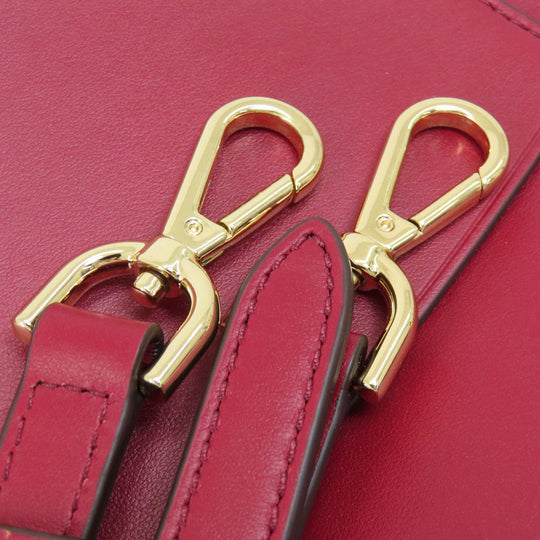 MICHAEL KORS Handbag leather Red 2WAY Women Used Authentic