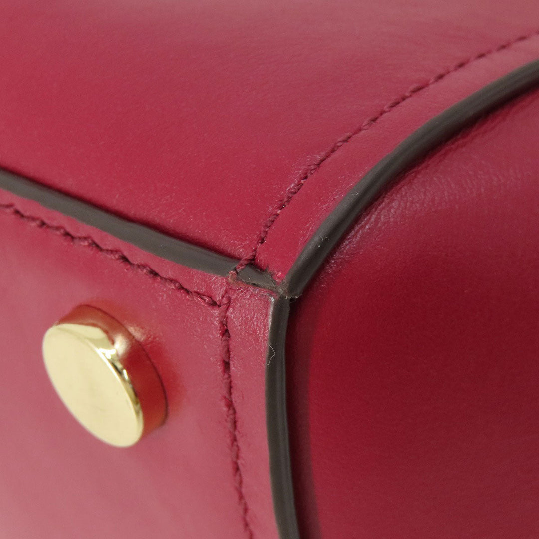 MICHAEL KORS Handbag leather Red 2WAY Women Used Authentic