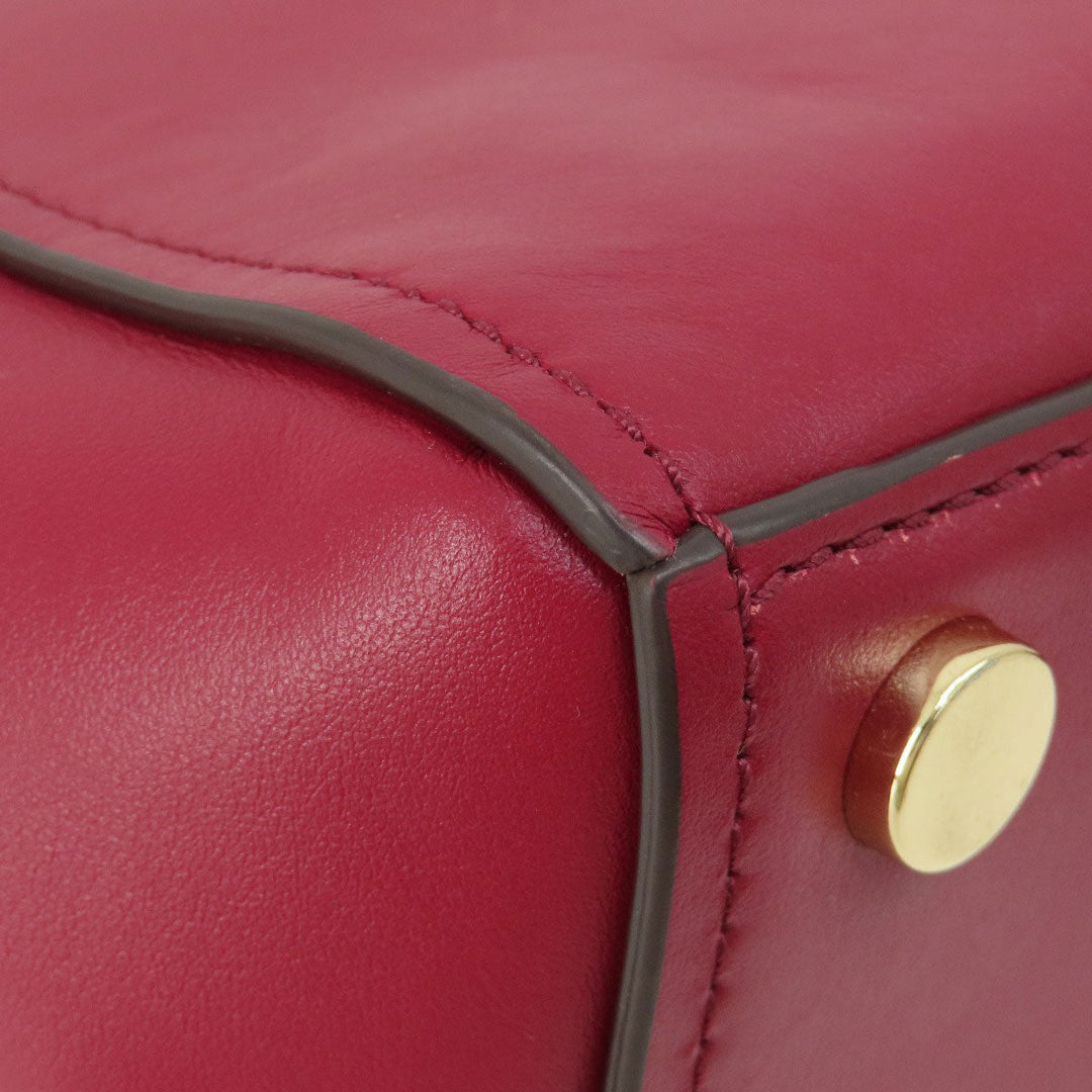 MICHAEL KORS Handbag leather Red 2WAY Women Used Authentic