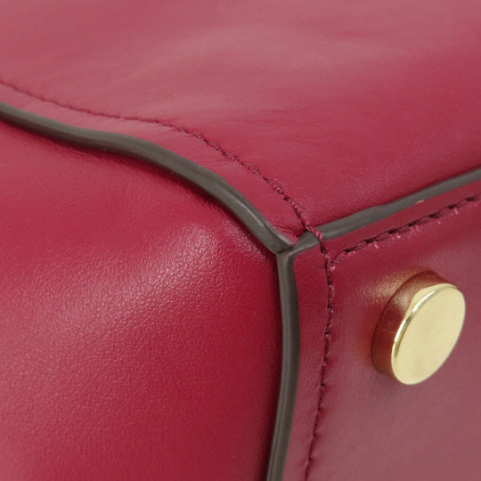 MICHAEL KORS Handbag leather Red 2WAY Women Used Authentic