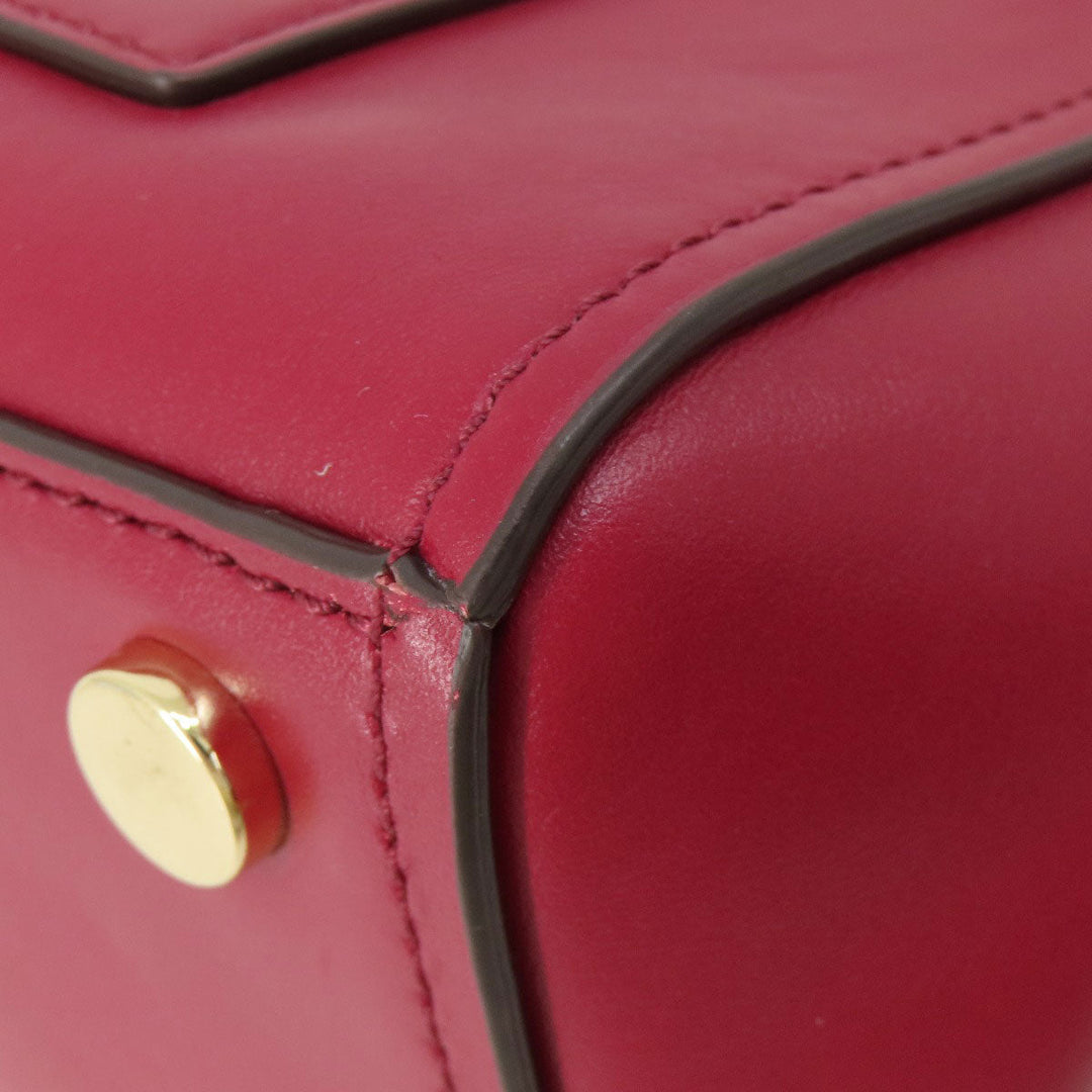MICHAEL KORS Handbag leather Red 2WAY Women Used Authentic